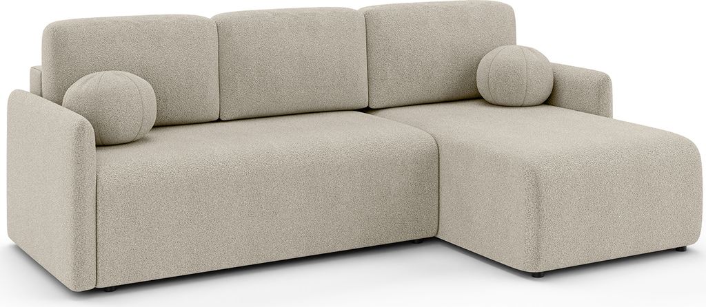 MEBLINI Schlafcouch mit Bettkasten - Kleines Ecksofa mit Schlaffunktion - Sofa mit Relaxfunktion und Kissen - Kleine Couch L-Form - Eckcouch - VESP...