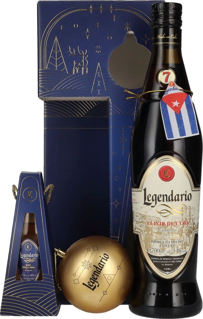 Legendario Elixir de Cuba Felices Fiestas 34,3% Vol. 0,7l Produktbild