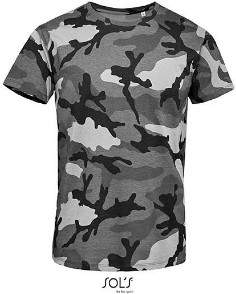 SOLs 01188 | Mens Camo / Tarn Herren T-Shirt - Farbe: Grey Produktbild 