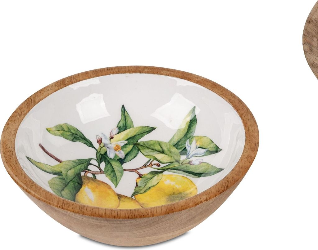 Obstschale, Schüssel ZITRONEN D. 17.5cm aus Mangoholz + Produktbild 