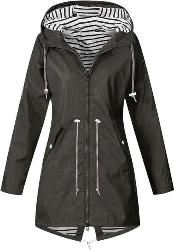 Regenjacke – Bekleidung – Wasserdicht – Schwarz – Damen – Produktbild 