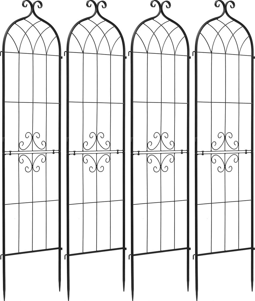 SucceBuy mreža 152 x 40,5 cm v sade 4 ks, kovová opora s Obrázok produktu 