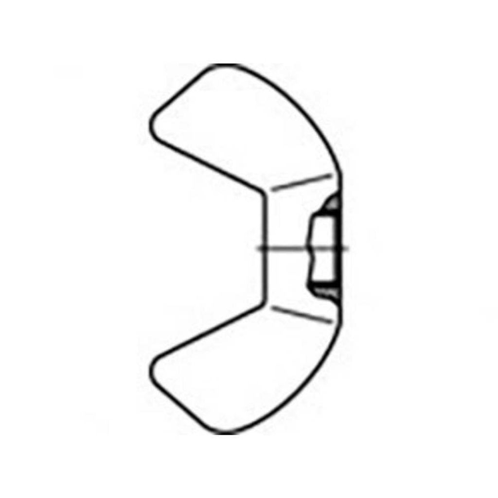 TOOLCRAFT 827794 Flügelmutter M6 Stahl verzinkt 10 St.
