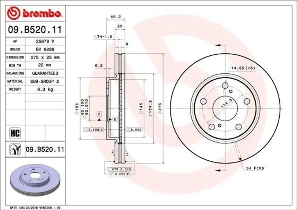 Disque de frein ventilé Toyota RAV 4 IV et Prius + haute performance