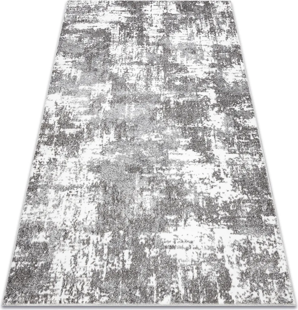 Tapis de salon moderne gris 80x150 cm MATEO à effet relief vintage chic