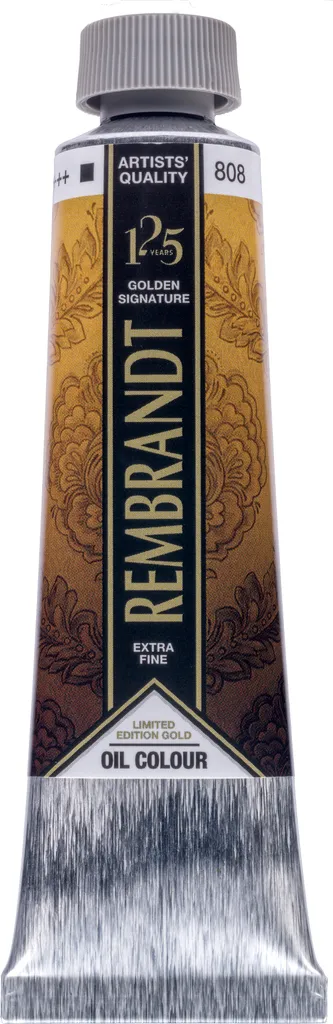 Peinture huile Rembrandt Or 808 40 ml : fini brillant sans ternissement