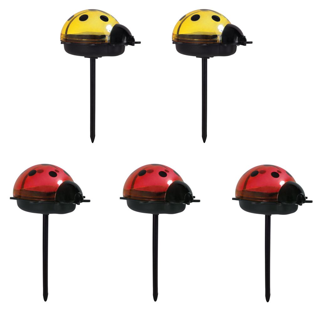 5er-Set Solar-/Dekoerdspieß "LADYBUG", Lampe für den Produktbild 