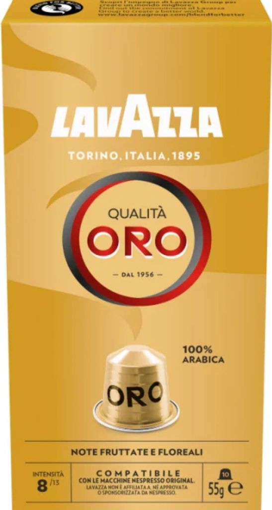Kaffee in Kapseln für Nespresso 10pc Qualita Oro 100% Arabica - Lavazza