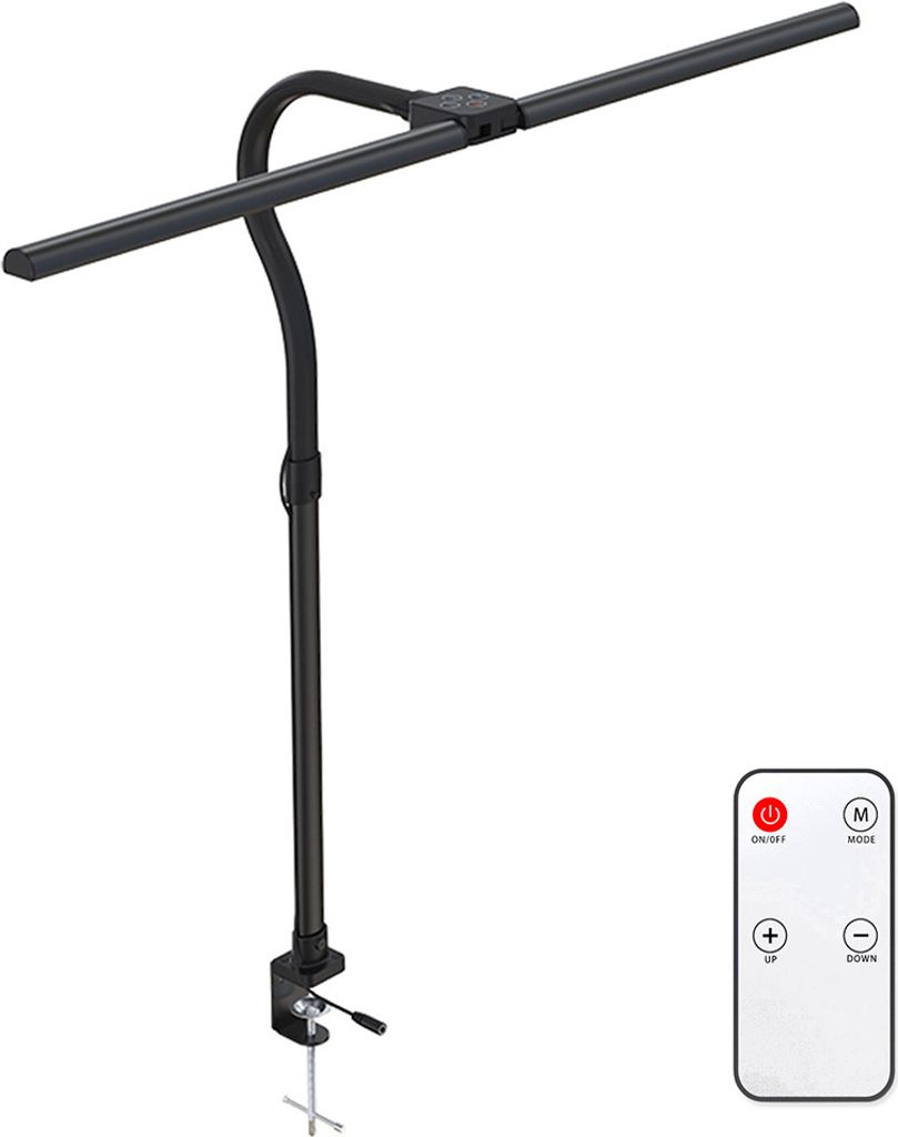 LED Schreibtischlampe Dimmbar Doppelkopf 80cm,24W Leselampe Produktbild 11