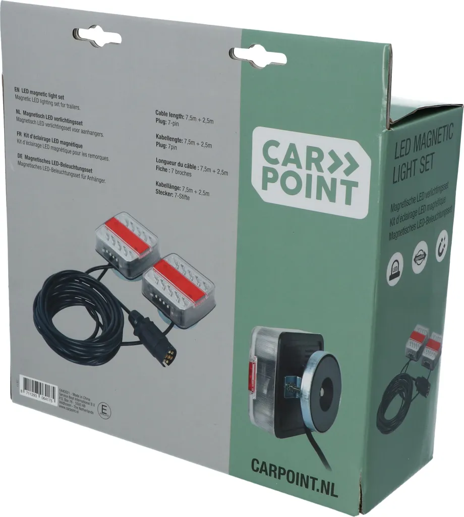 Feux de remorque LED aimantés Carpoint avec câble de 7m et prise 7 broches - 6