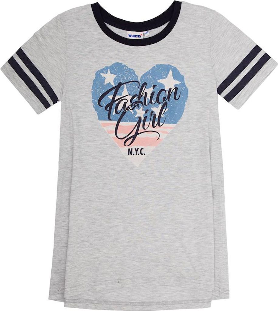 Mädchentunika Fashion Girl - Graumeliert - 164