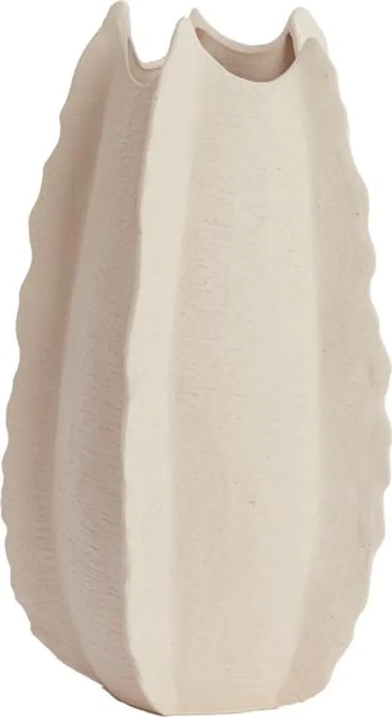 Grand vase décoratif KELAPA crème 53cm - Poterie design pour intérieur chic