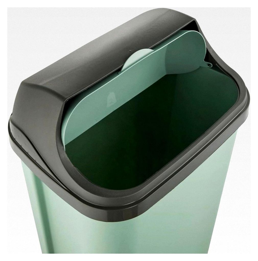 Abfallbehälter mit Rolldeckel, 50 l, 39 x 29,5 x 67,5 cm, Grün