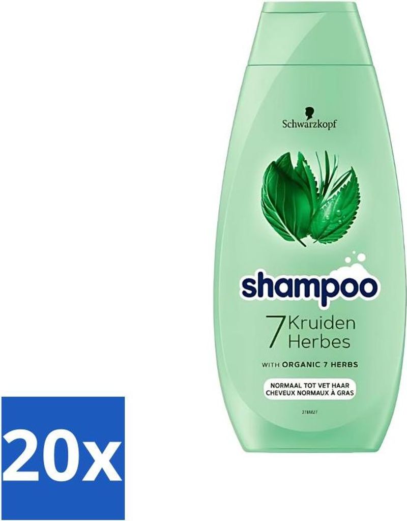 Schwarzkopf - Shampoo - 7 Kräuter - Normales bis fettiges Haar - 400 ml - Vorteilspack - 20 Stücke