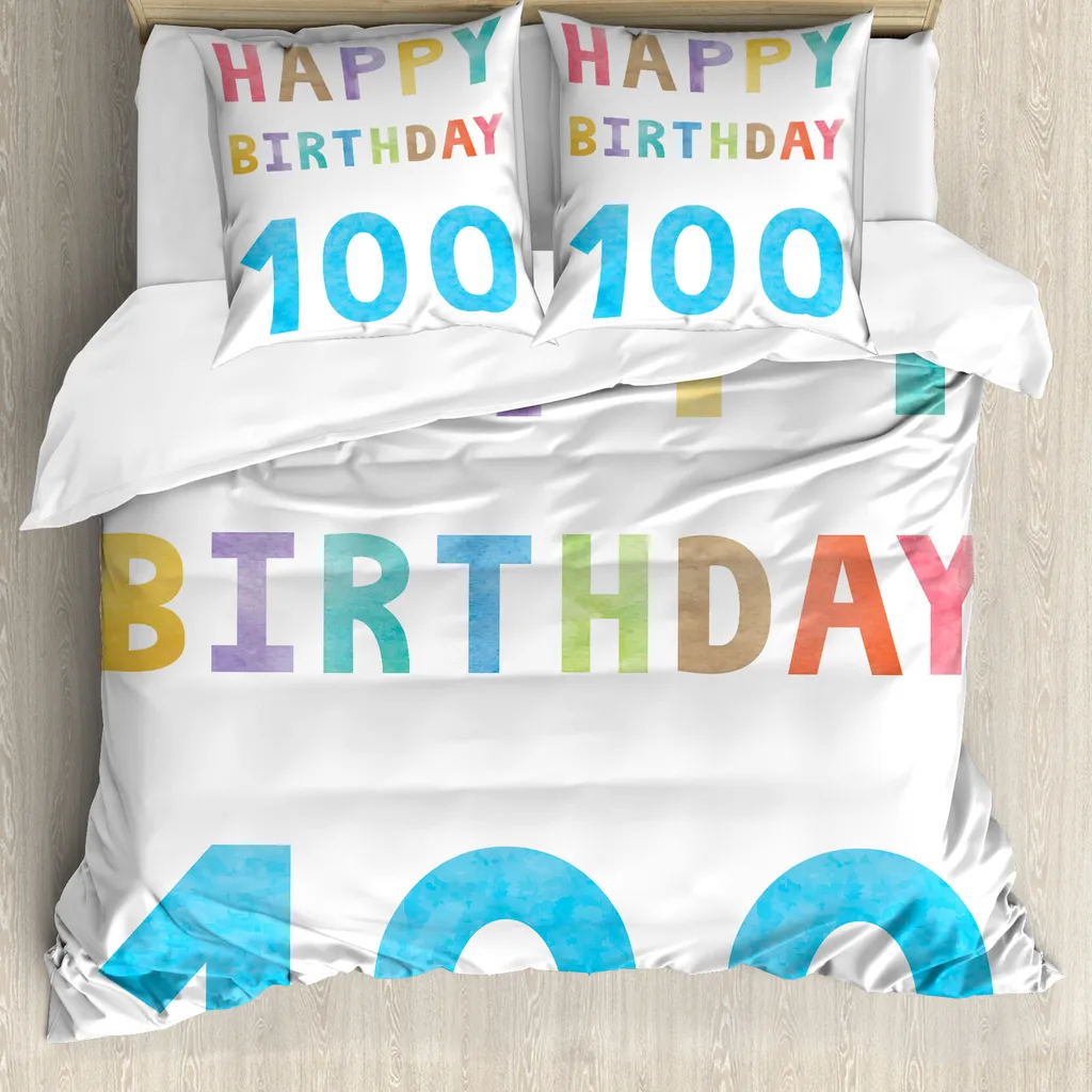 Copripiumino 100 Anni Compleanno Vintage ABAKUHAUS 200x200cm
