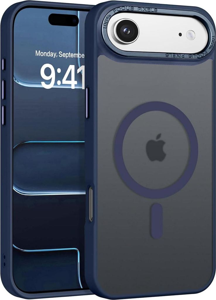 Handyhülle für iPhone Air Hülle MagSafe kompatibel mit Metall Kamerarahmen Magnet Case TPU Kantenschutz