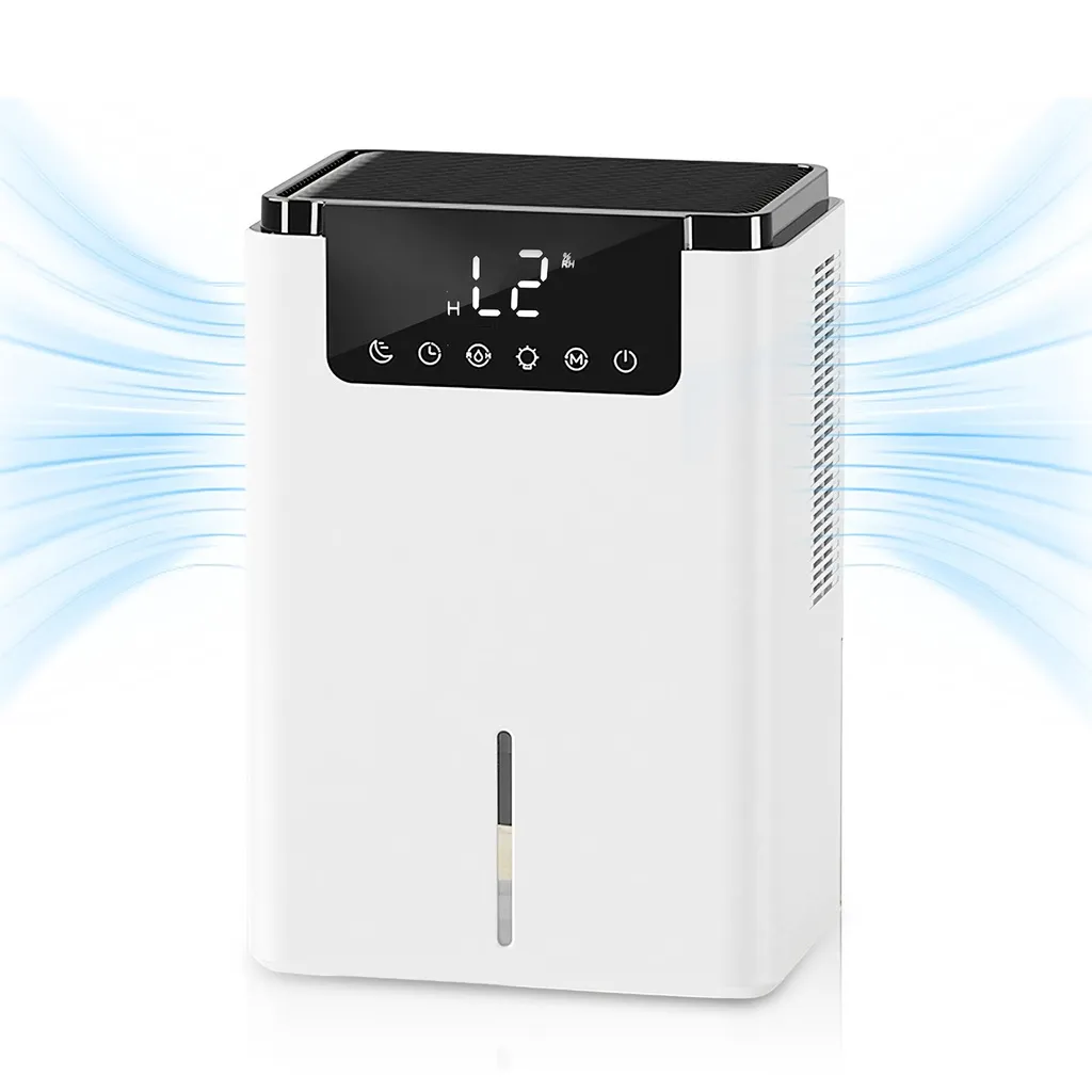 ZELURXX Deumidificatore silenzioso con serbatoio da 2,5 litri, display touch a LED e controllo automatico dell'umidità