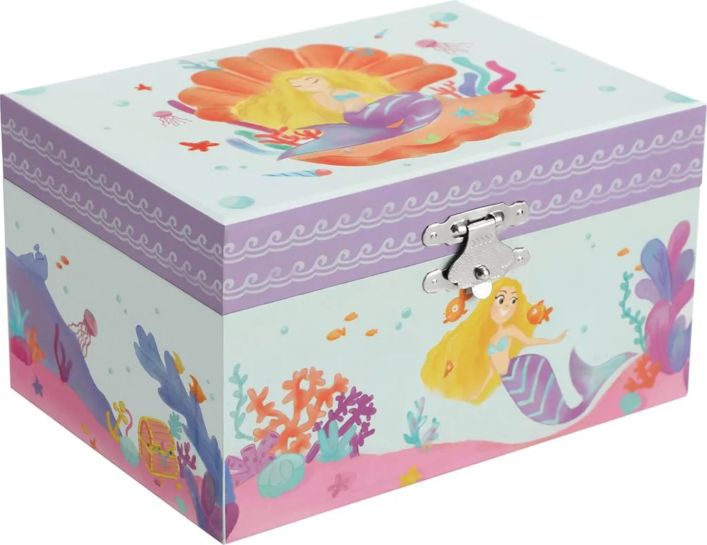 Cofanetto Portagioie Blu per Bambini: Resistente e con Molti Cassetti