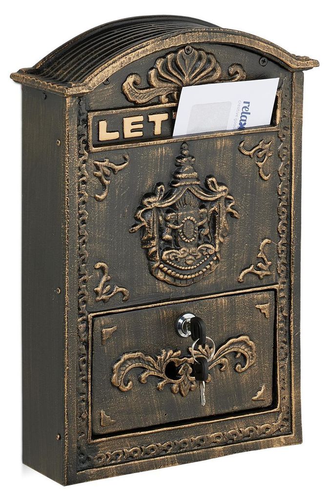 Vintage Briefkasten mit Schloss - Nostalgischer Briefkasten