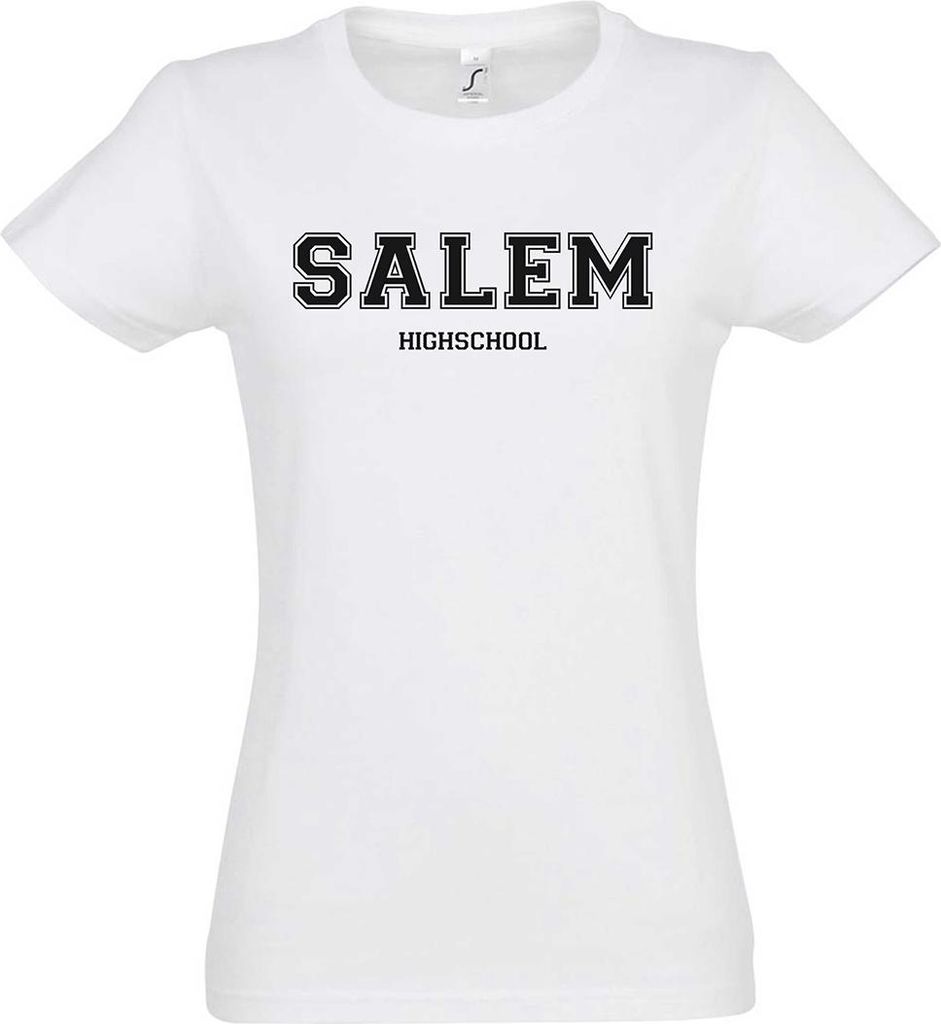 Urban Backwoods Salem Highschool, Damen T-Shirt, Farbe: Weiß, Größe: M