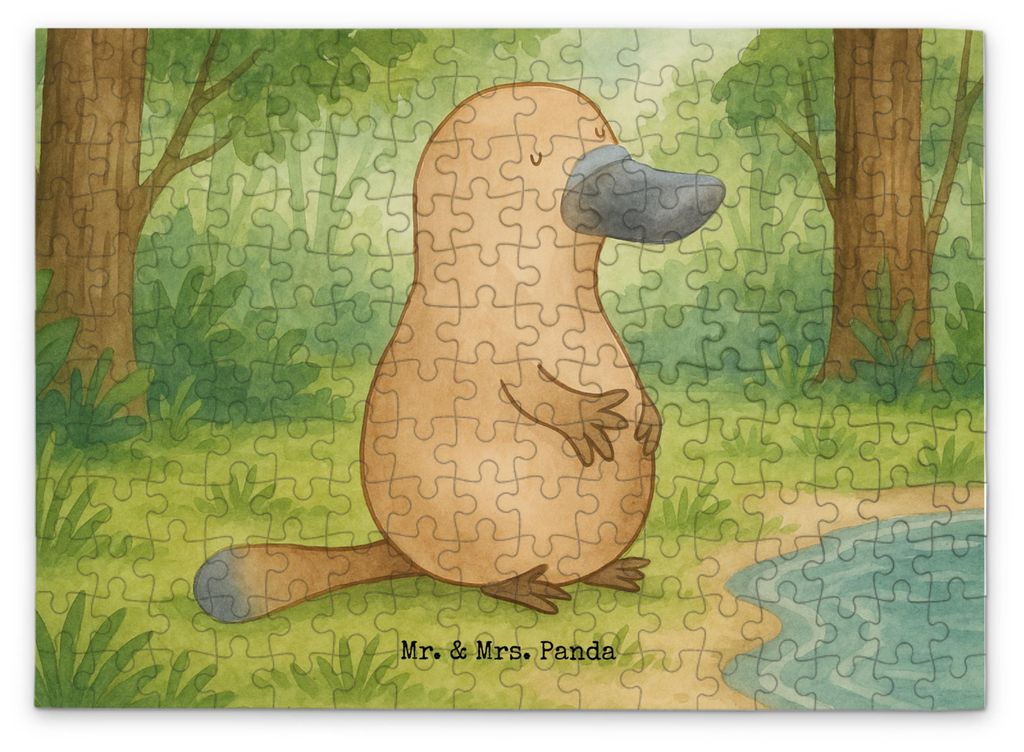 Mr. & Mrs. Panda Puzzle Schnabeltier Mut Design 192 Teile - Weiß - Geschenk, 1000, Lebensweisheit, Arbeit, Neustart, 500, Puzzlespiel, 300, 2000, ...