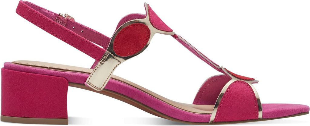 MARCO TOZZI Damen Sandale Textil Sandalette Metallic Produktbild 3