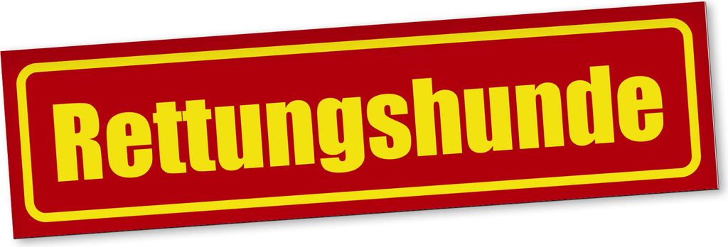 PantherPixel Rettungshunde Magnetschild Auto Rettungshundestaffel Magnetfolie Geschenkidee 45 x 12 cm STANDARDFARBFOLIEN