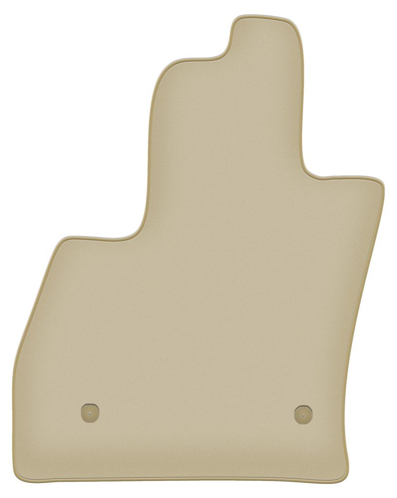 Fahrerfußmatte Velours PREMIUM beige passend für Fiat 500L (2012-, Minivan) – mit Befestigungen – passgenau