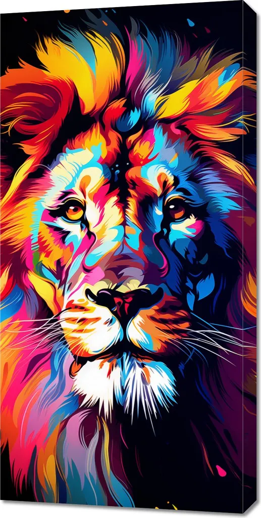 Quadro Astratto Colori del Regno 50x100 - Decorazione Parete Elegante