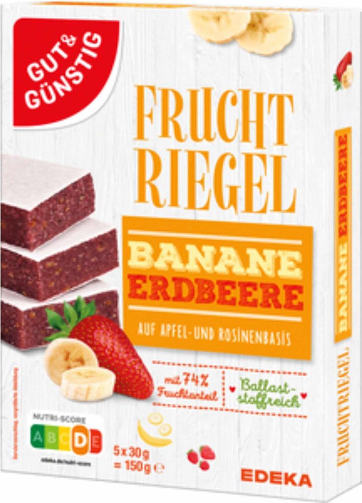 G&G Fruchtschnitte Erdbeer-Banane VPE (14x 5x30g) + usy Block