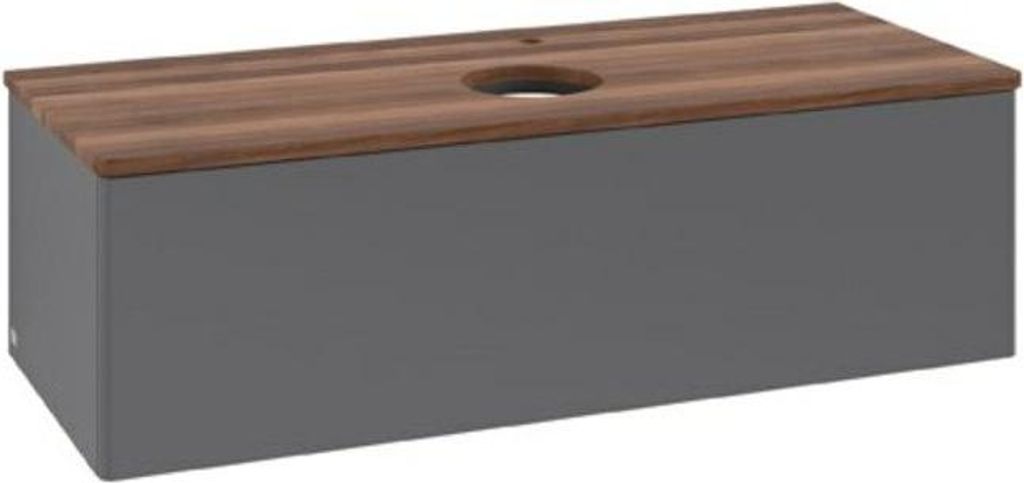 V&B Waschtischunterschrank ohne Frontstruktur Antao 120x36x50cm, HL, WBP w wa, A m Lac