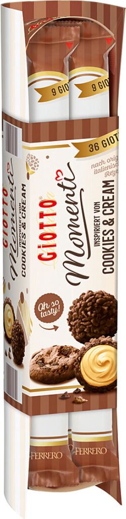Giotto Cookies and Cream Vanillegeschmack Kakaobutterkeks Produktbild 