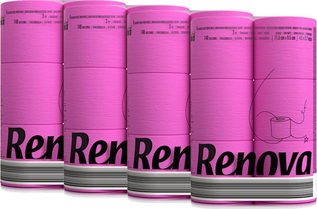 Toilettenpapier - Black Label pink- 24 Rollen (4 Packs á 6 Rollen)