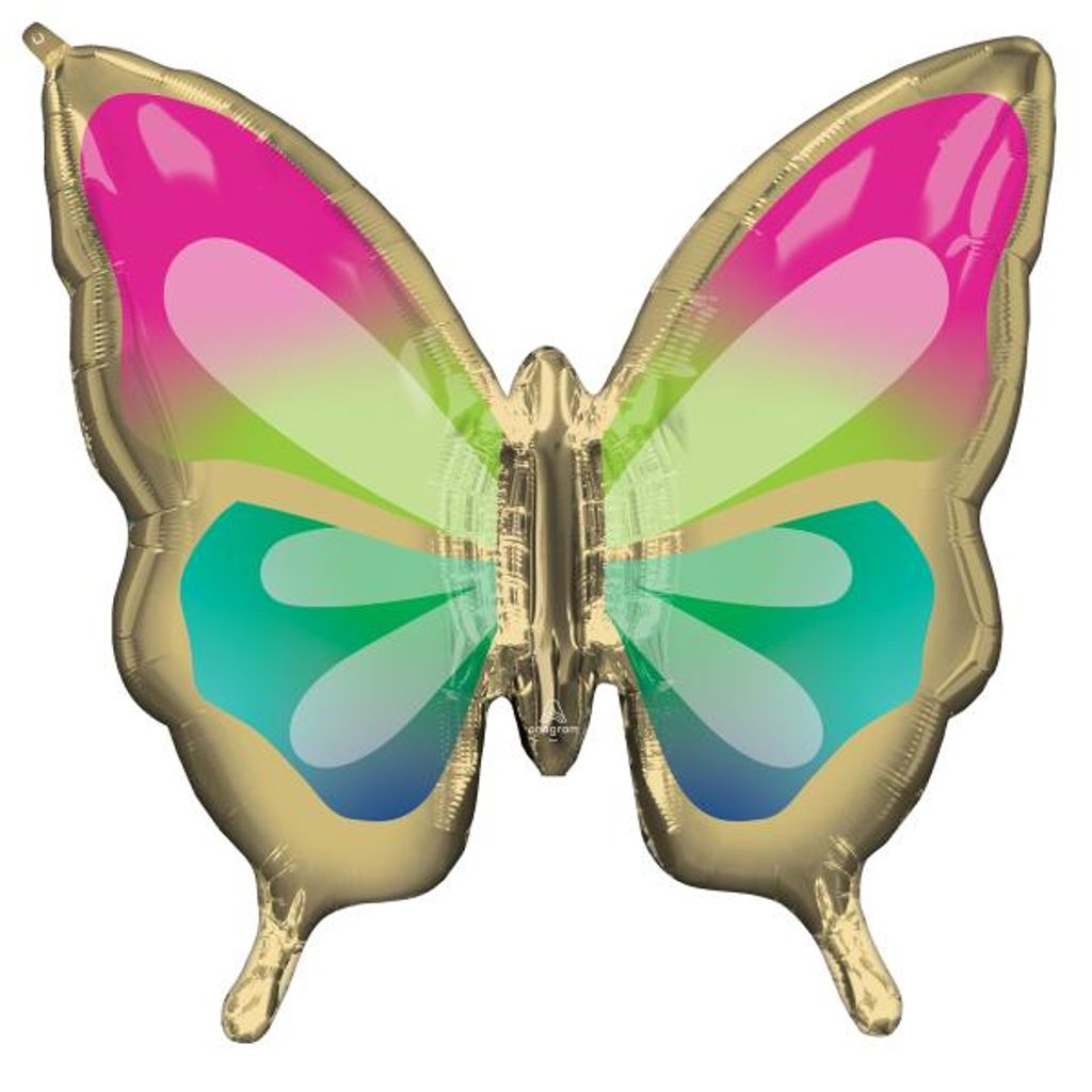 Pallone in foil Butterfly Supershare 76 cm - Amscan 4266901 Immagine del prodotto 
