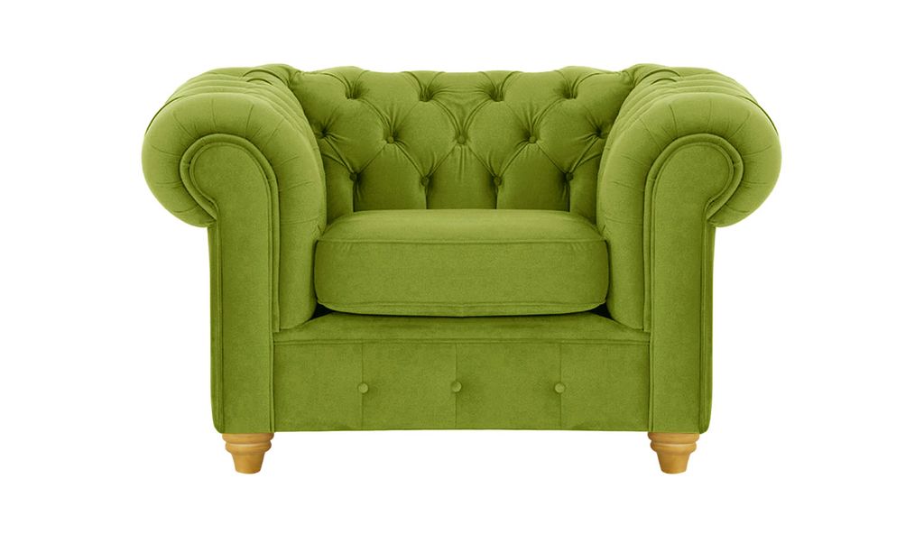 SLF24 - Sessel Chesterfield Max - olivgrün - Velluto 9