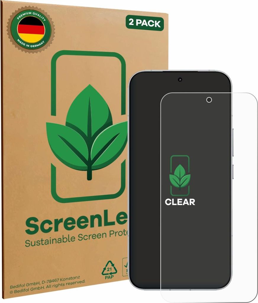 2x ScreenLeaf Schutzfolie für Xiaomi Poco F8 Ultra nachhaltiger Displayschutz Display Schutz Folie Klar Transparent