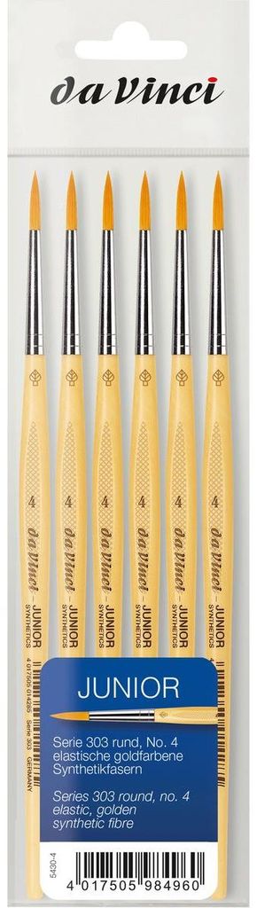 da Vinci Pinsel Junior Serie 303 rund Größe 4 6 Stück