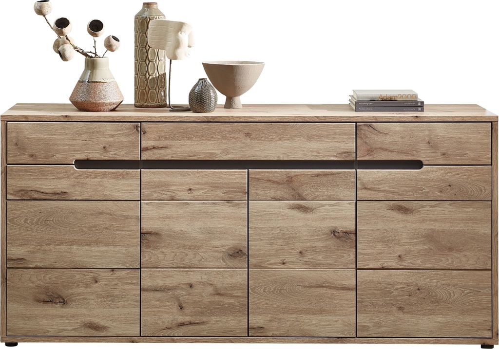 Sideboard >Bellano< in Viking Oak Nachbildung, MDF, Produktbild 