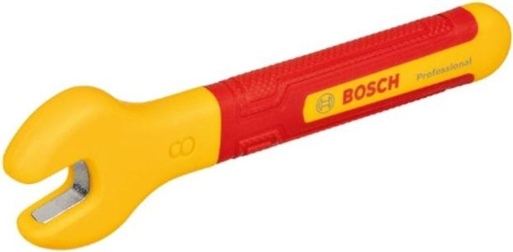 VDE Maulschlüssel, BOSCH, 8 mm, 15° Abgewinkelt, Isoliert bis 1000 V, Ergonomischer TPE Griff