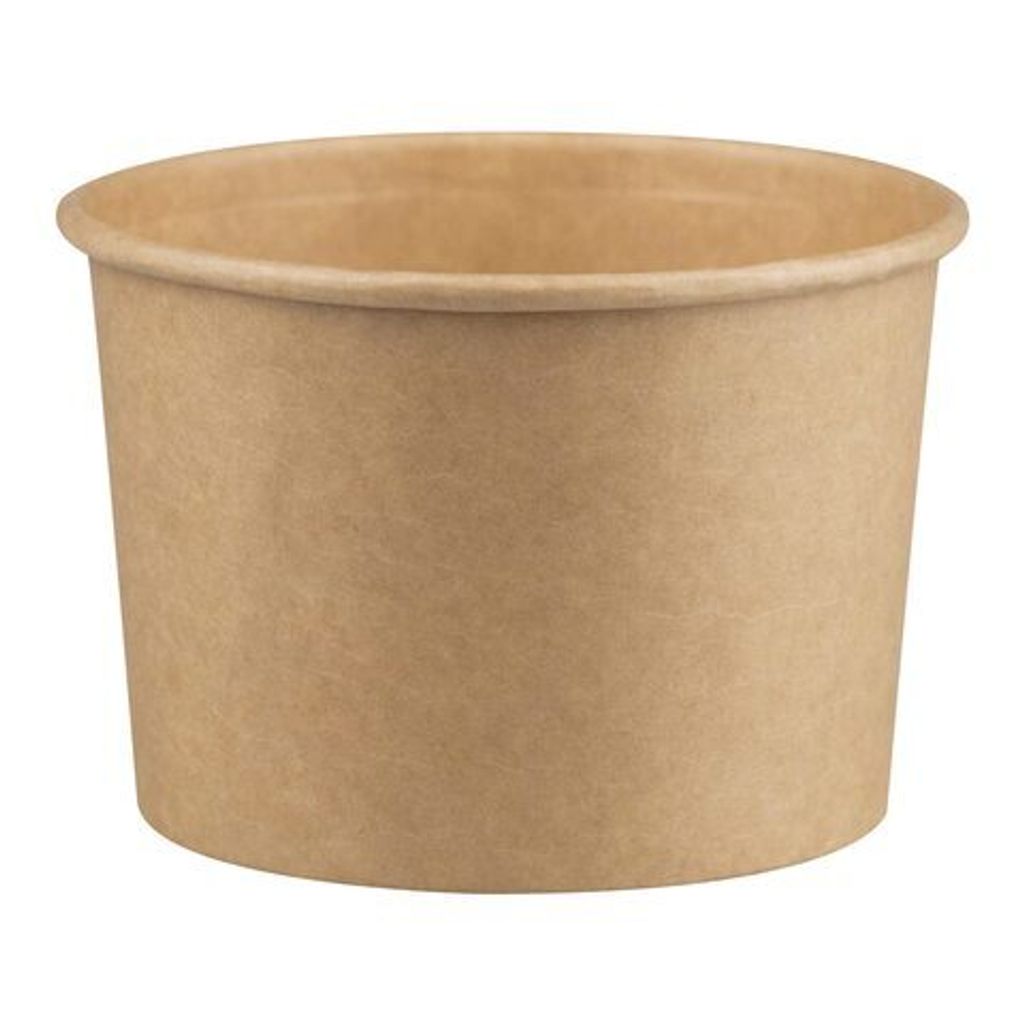 50x Suppenbehälter Suppenbecher aus Kraftpapier braun 16oz Produktbild 