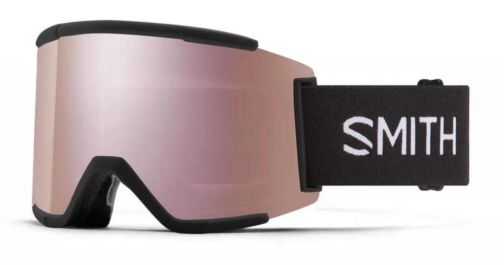 Masque de ski SMITH Squad XL ChromaPop Sun Black Gold S3 Verre Noir