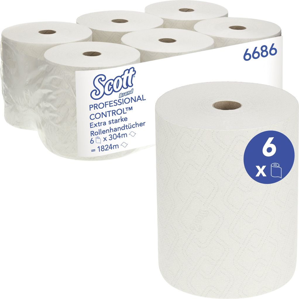 Scott Handtuchrolle Extra Strong 6686 304m weiß 6 St./Pack.