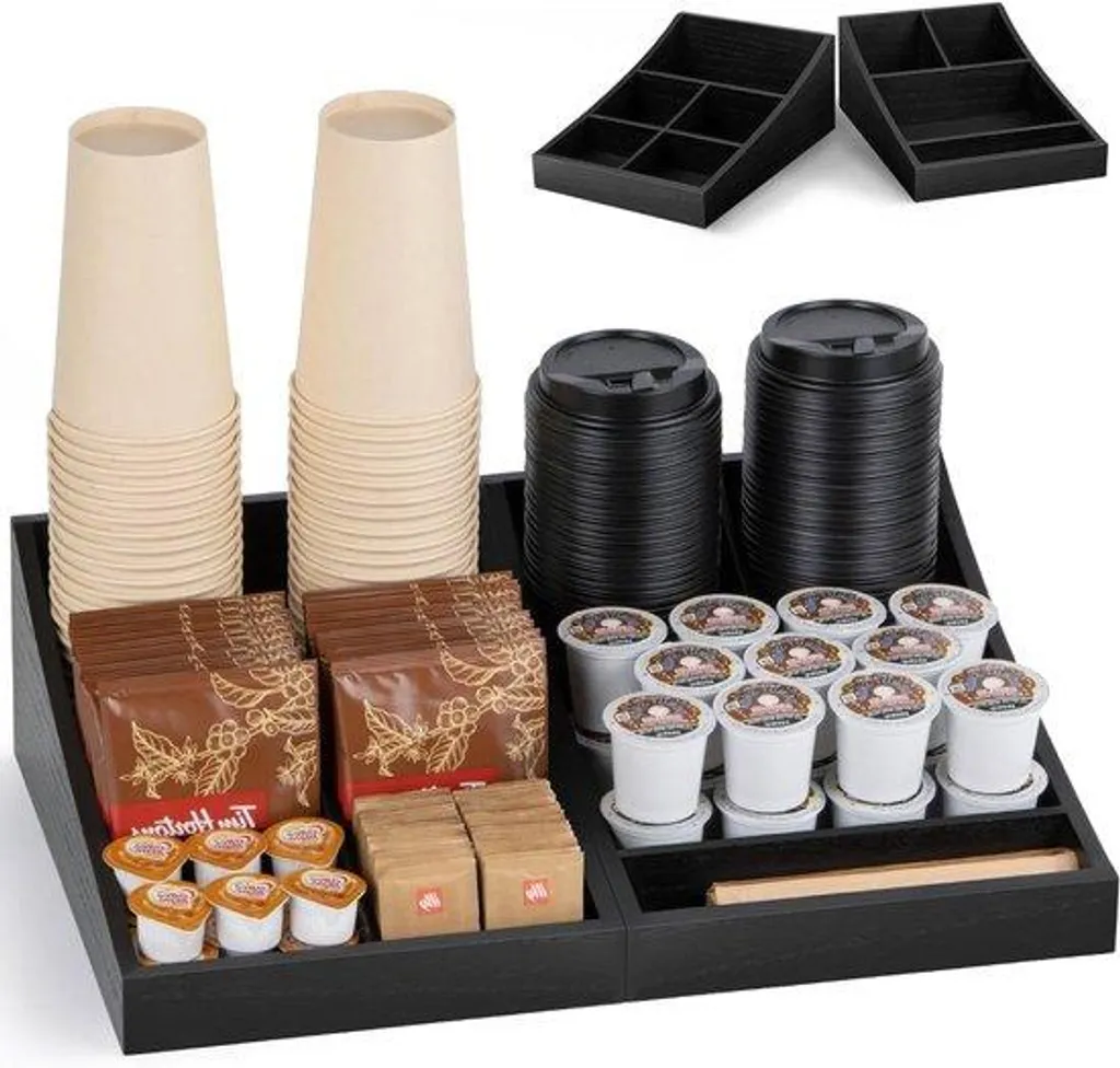 Étagère bois noir 9 compartiments compacte pour rangement cuisine étroite
