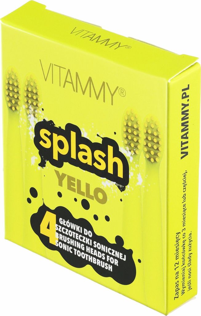 VITAMMY SPLASH, Ersatzgriffe für Zahnbürsten SPLASH, gelb Produktbild 