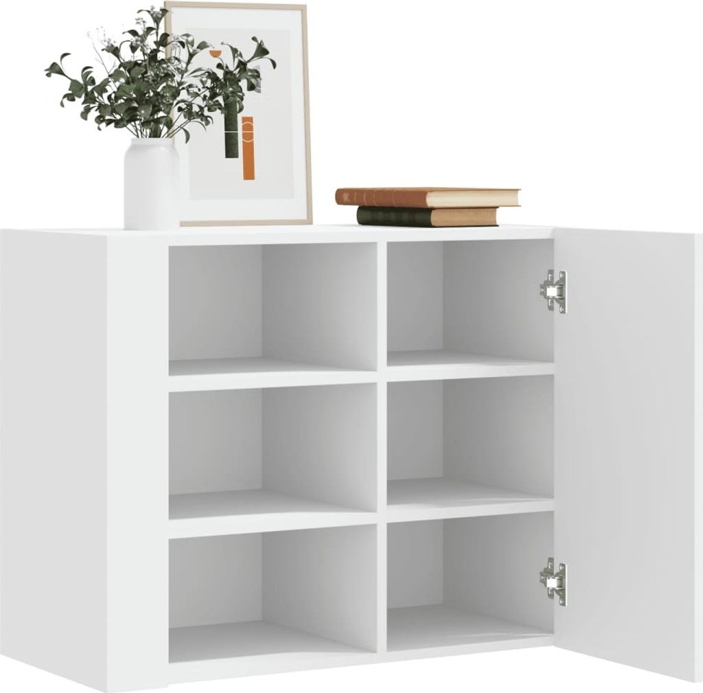 Maison Exclusive - Wandregal Weiß 75x35x60 cm Holzwerkstoff