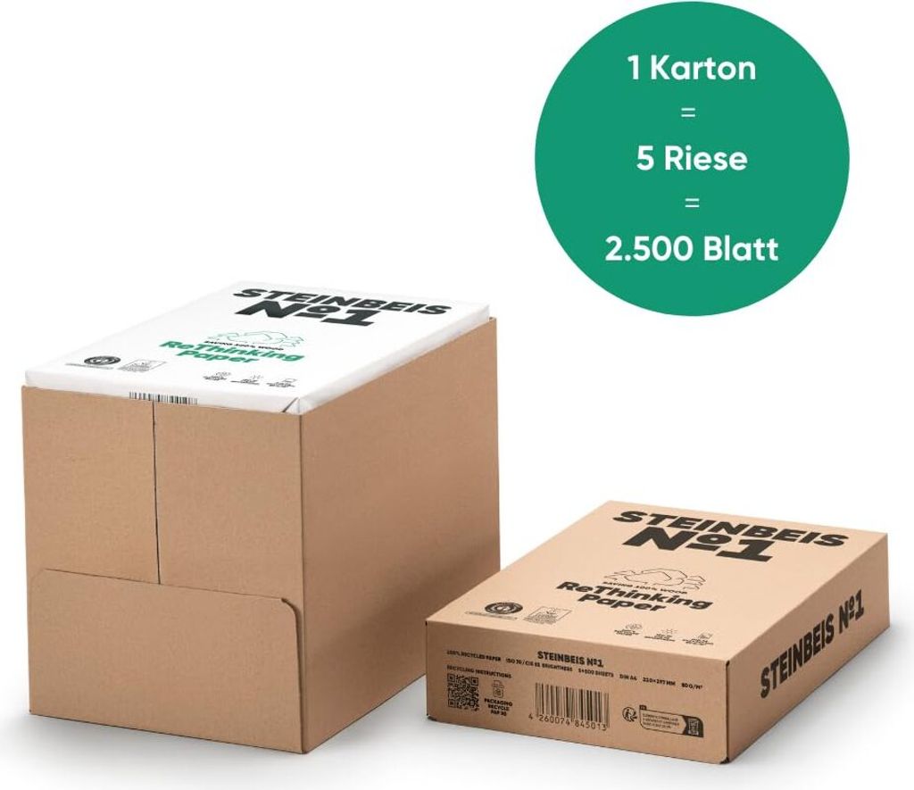 Steinbeis No.1 recyklovaný kopírovací papier A/4 80gr 500 Obrázok produktu 5