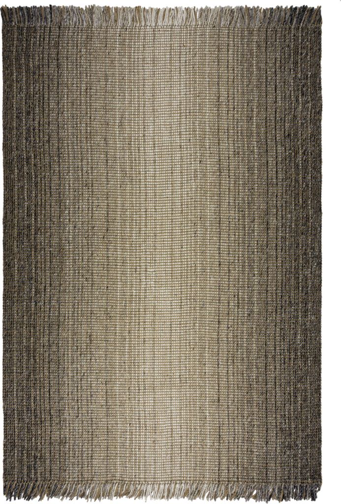 Luxus Handgewebter Teppich - Jute & Wolle Mix - "Weaver". Farbe: Grau, 80x150 cm | Kadima Design