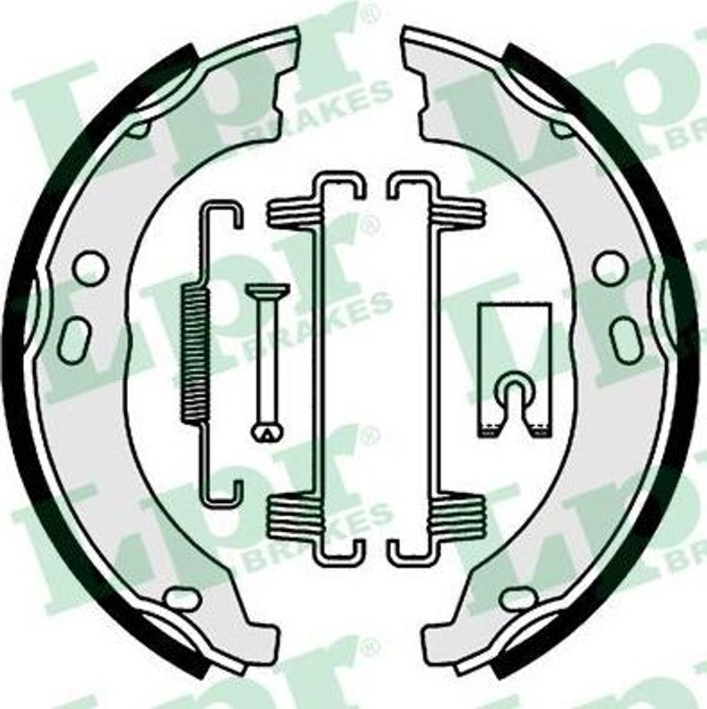 LPR 01003 Bremsbackensatz, Feststellbremse OE 4141N5 kompatibel mit Jumper, Ducato, Boxer, Expert