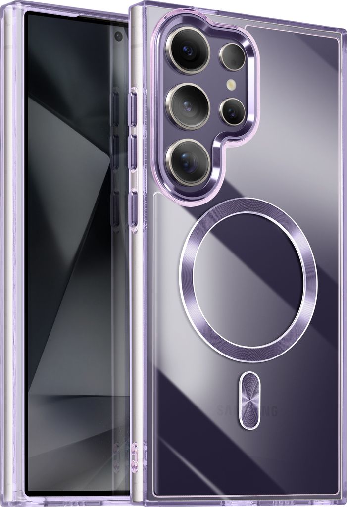 Avizar, MagSafe Hülle für Samsung Galaxy S24 Ultra Cristal Color, Violett