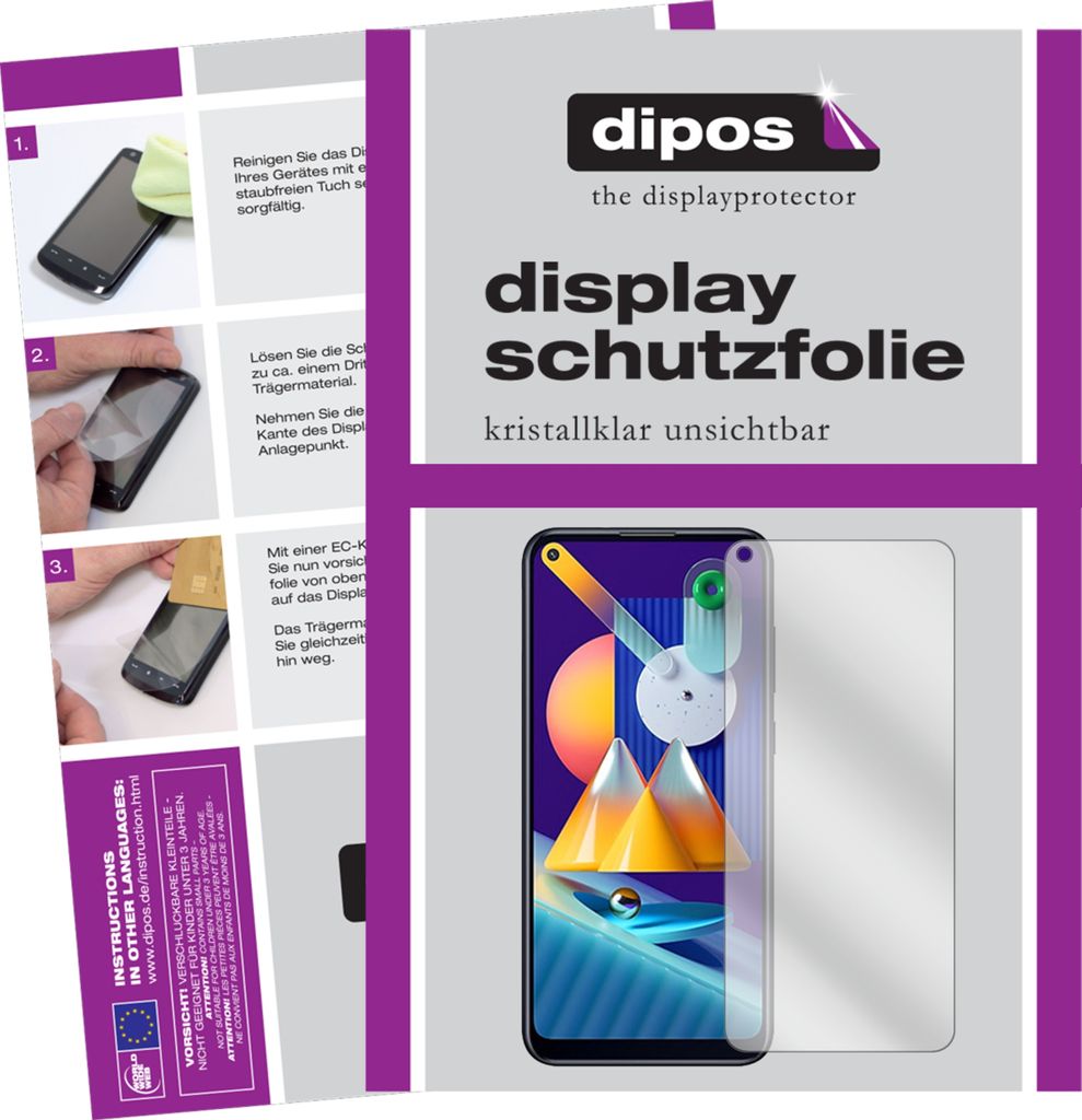 5x Schutzfolie für Samsung Galaxy M11 Display Folie klar Displayschutzfolie